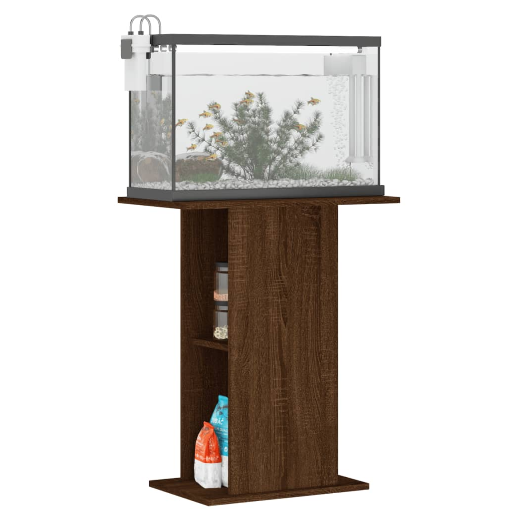 Aquarium Stand Brown Oak 60.5x36x72.5 cm Engineered Wood