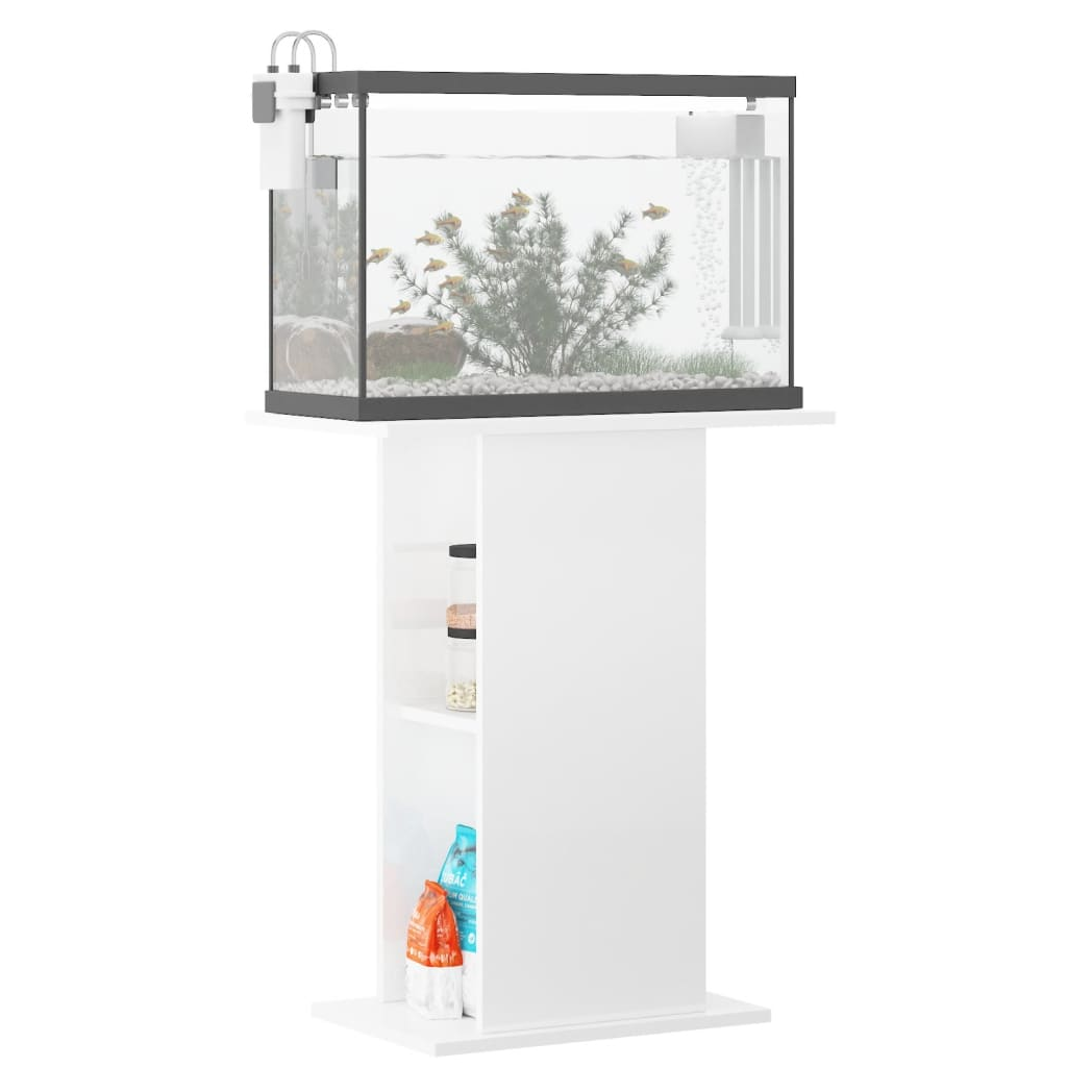 Aquarium Stand High Gloss White 60.5x36x72.5 cm Engineered Wood