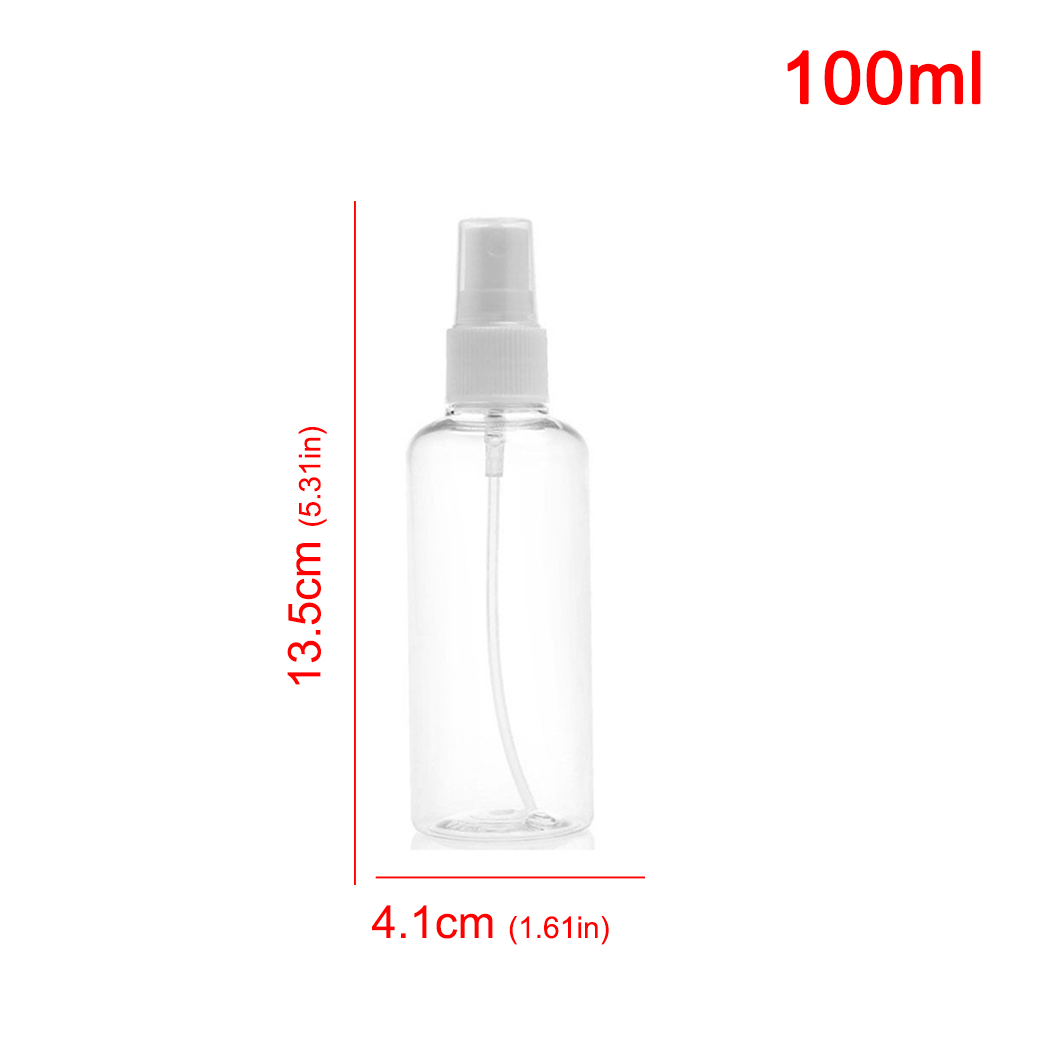 10Pcs 100ml Travel Transparent Plastic Perfume Atomizer Empty Misty Spray Bottle