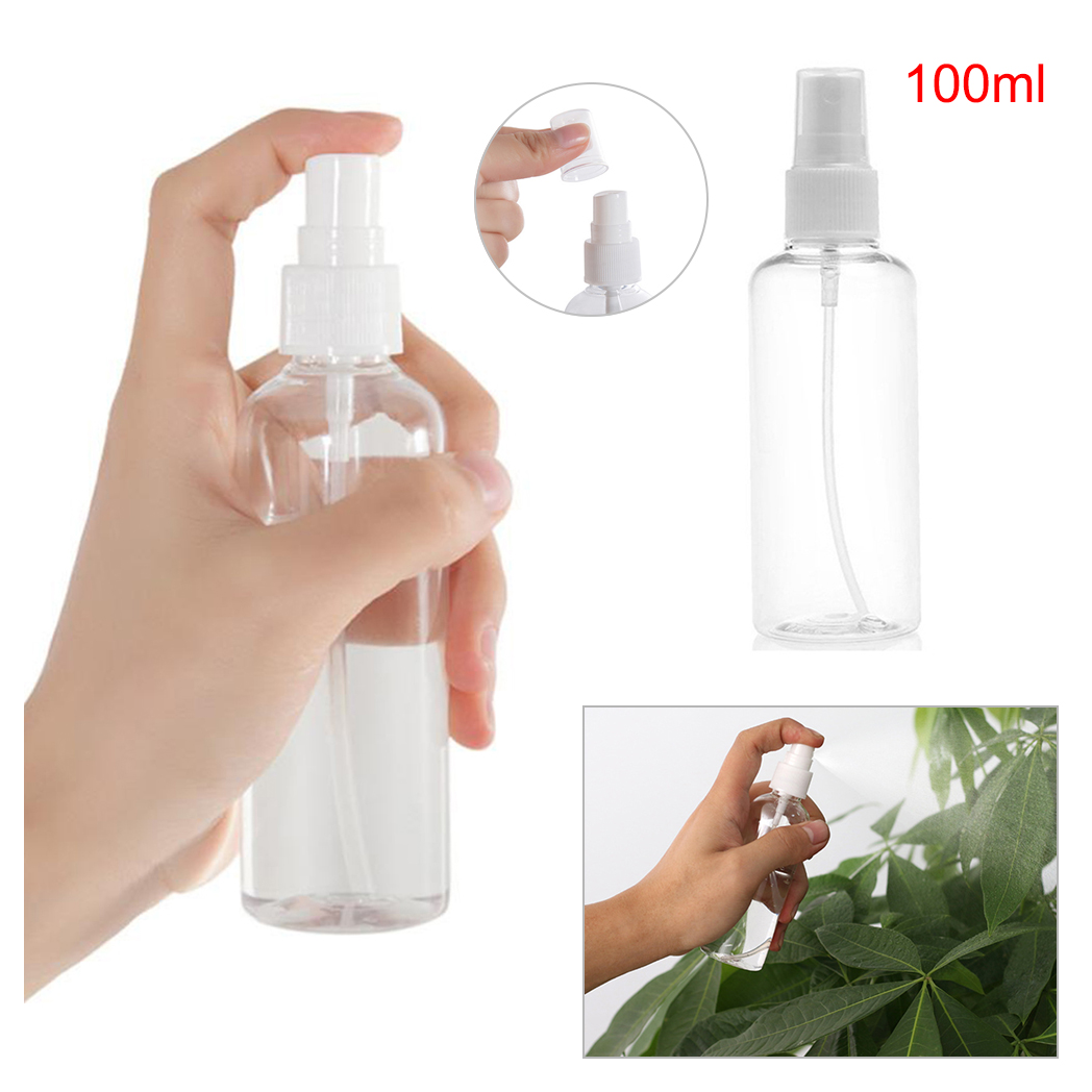 10Pcs 100ml Travel Transparent Plastic Perfume Atomizer Empty Misty Spray Bottle