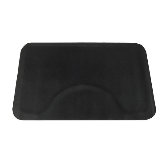 3x 4.5x 1/2" Beauty Salon Square Anti-fatigue Salon Mat (Square Outside And Round Inside) Black