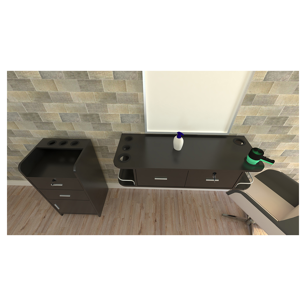 2 Pumping a Beauty Salon Side Table Black