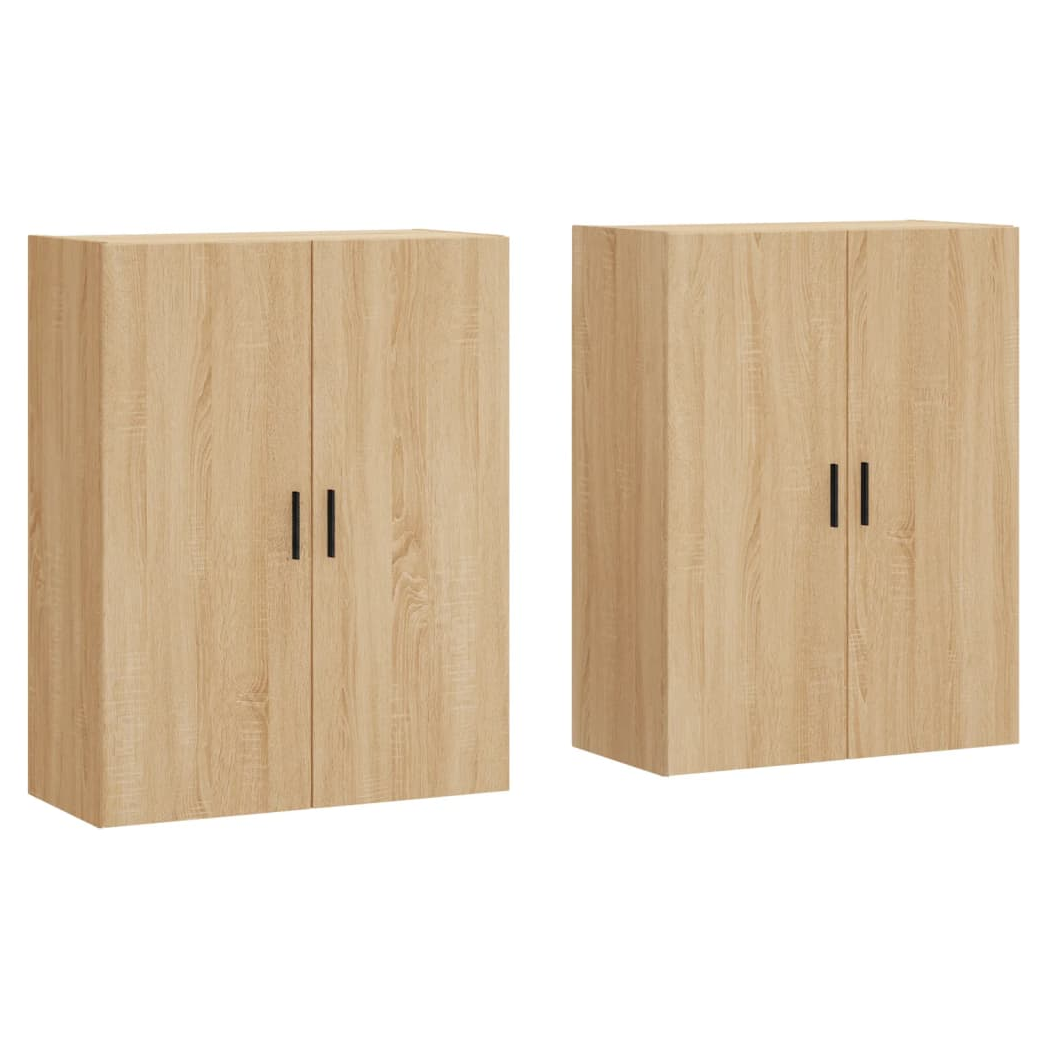 Wall Mounted Cabinets 2 pcs Sonoma Oak 69.5x34x90 cm