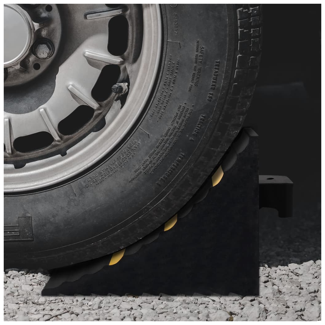 Wheel Chocks 2 pcs 29x16x19 cm Rubber