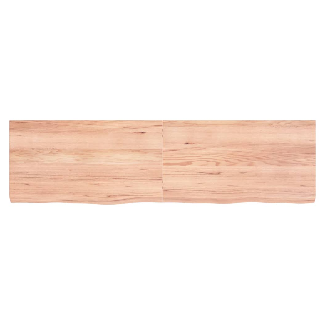 Bathroom Countertop Light Brown 180x50x(2-6)cm Treated Solid Wood