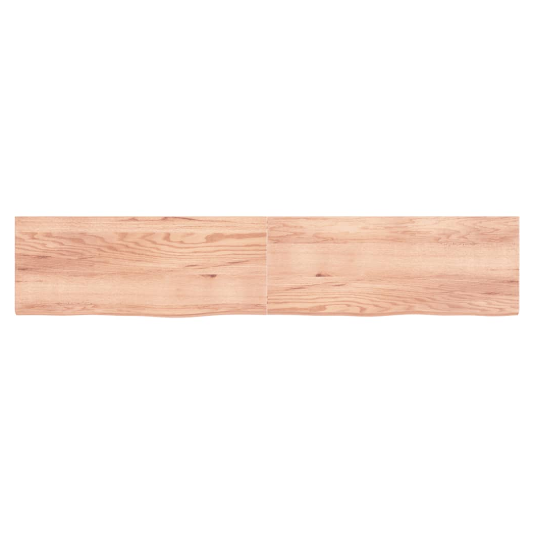 Bathroom Countertop Light Brown 200x40x(2-4)cm Treated Solid Wood