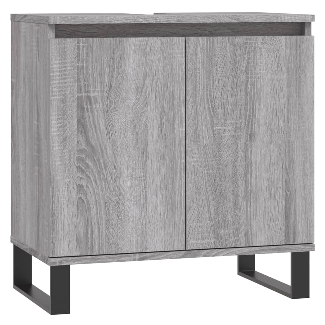 3 Piece Bathroom Cabinet Set Grey Sonoma Engineered Wood