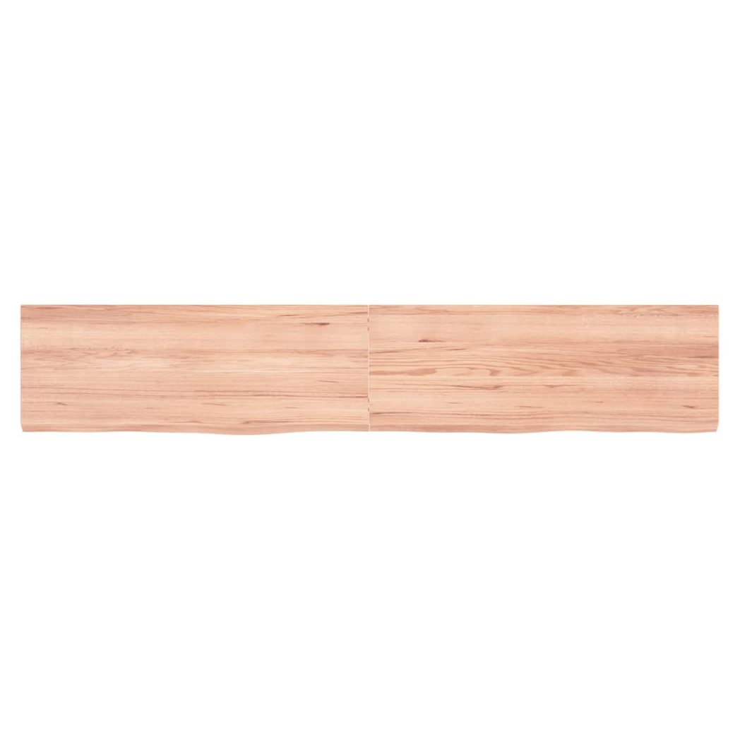 Bathroom Countertop Light Brown 160x30x(2-6)cm Treated Solid Wood