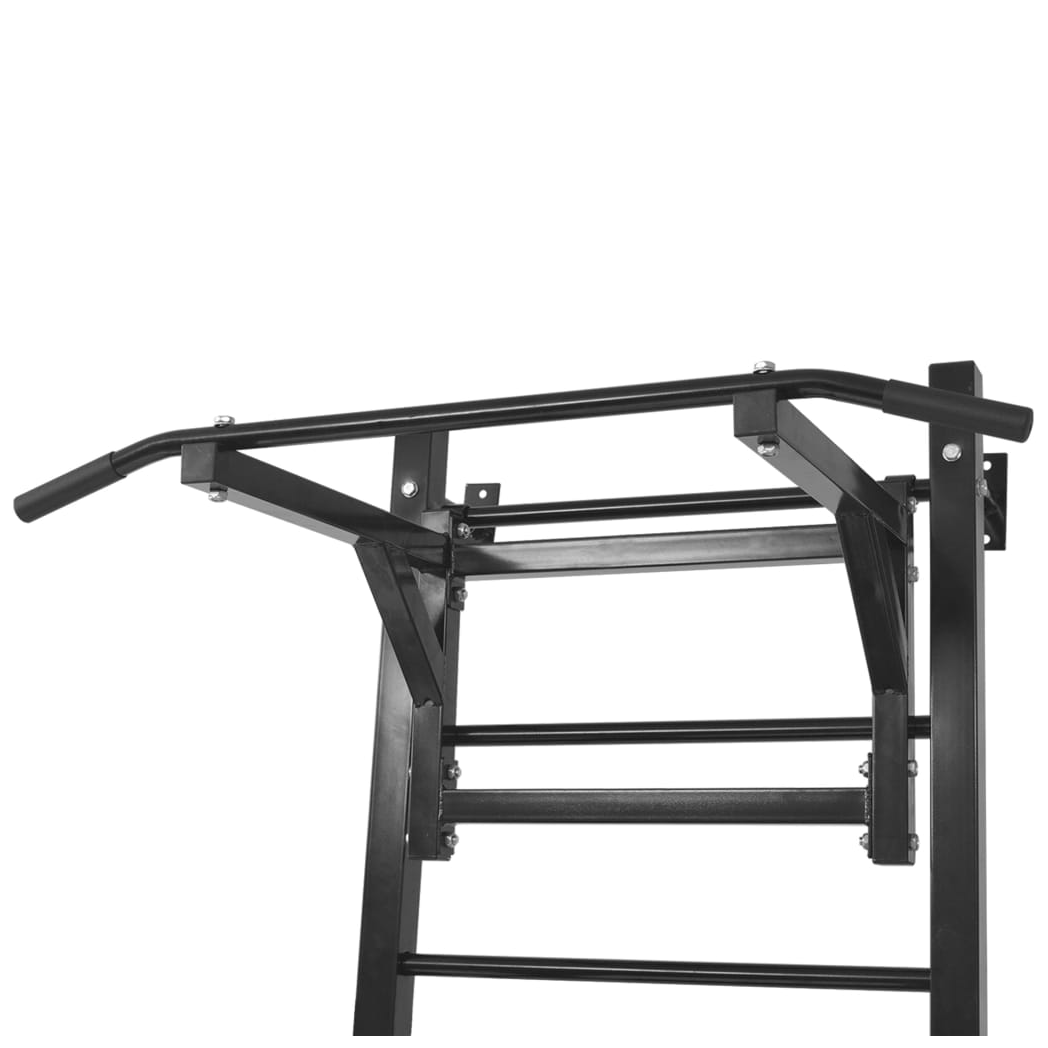 Wall-mounted Multi-functional Fitness Power Tower Black