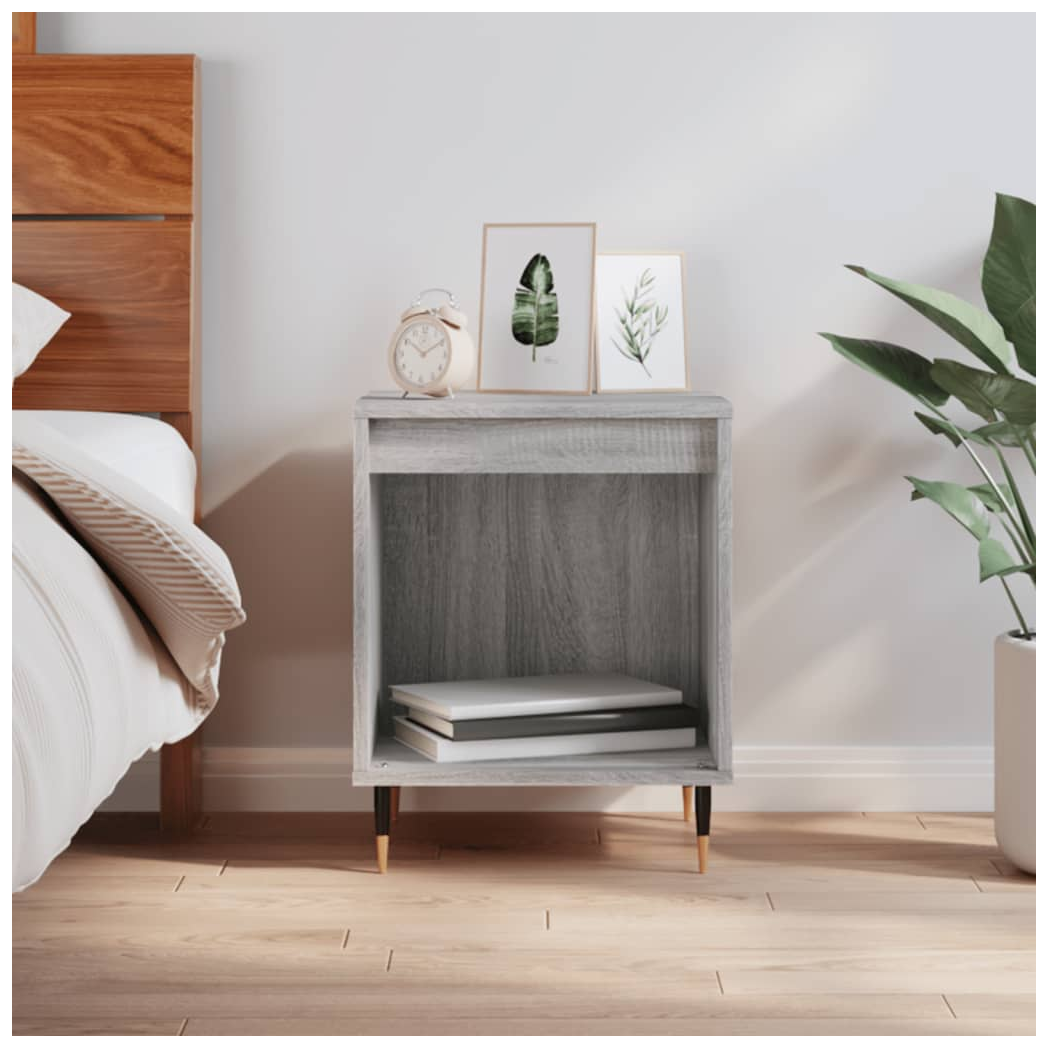 Bedside Cabinet Grey Sonoma 40x35x50 cm Engineered Wood