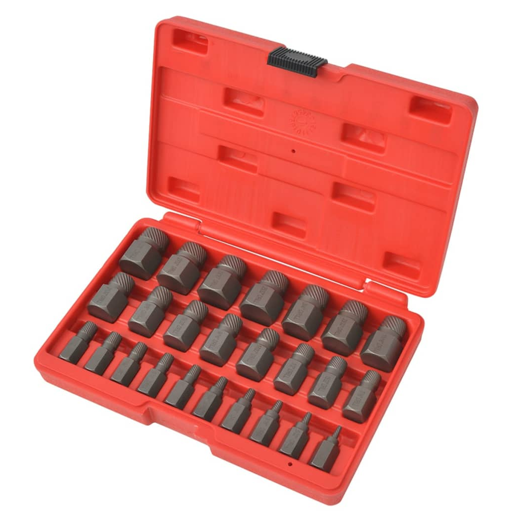 25 Piece Multi-Spline Screw Extractor Set Steel