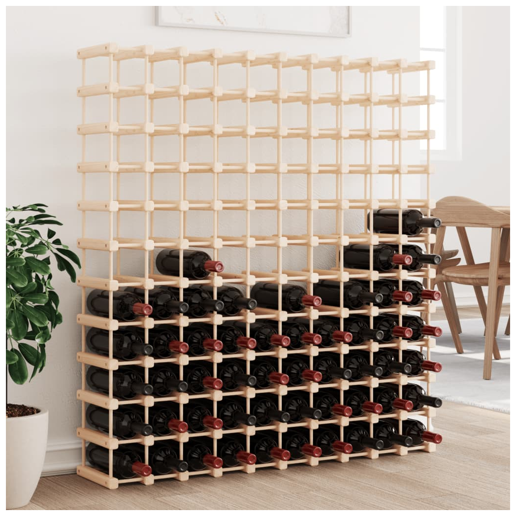 Wine Rack for 120 Bottles 112.5x23x123.5 cm Solid Wood Pine