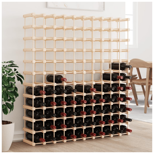 Wine Rack for 120 Bottles 112.5x23x123.5 cm Solid Wood Pine