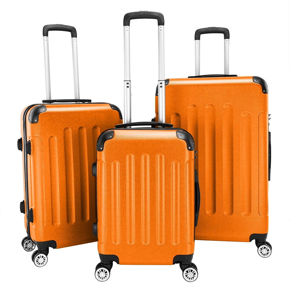 3-in-1 Portable ABS Trolley Case 20" / 24" / 28" Orange