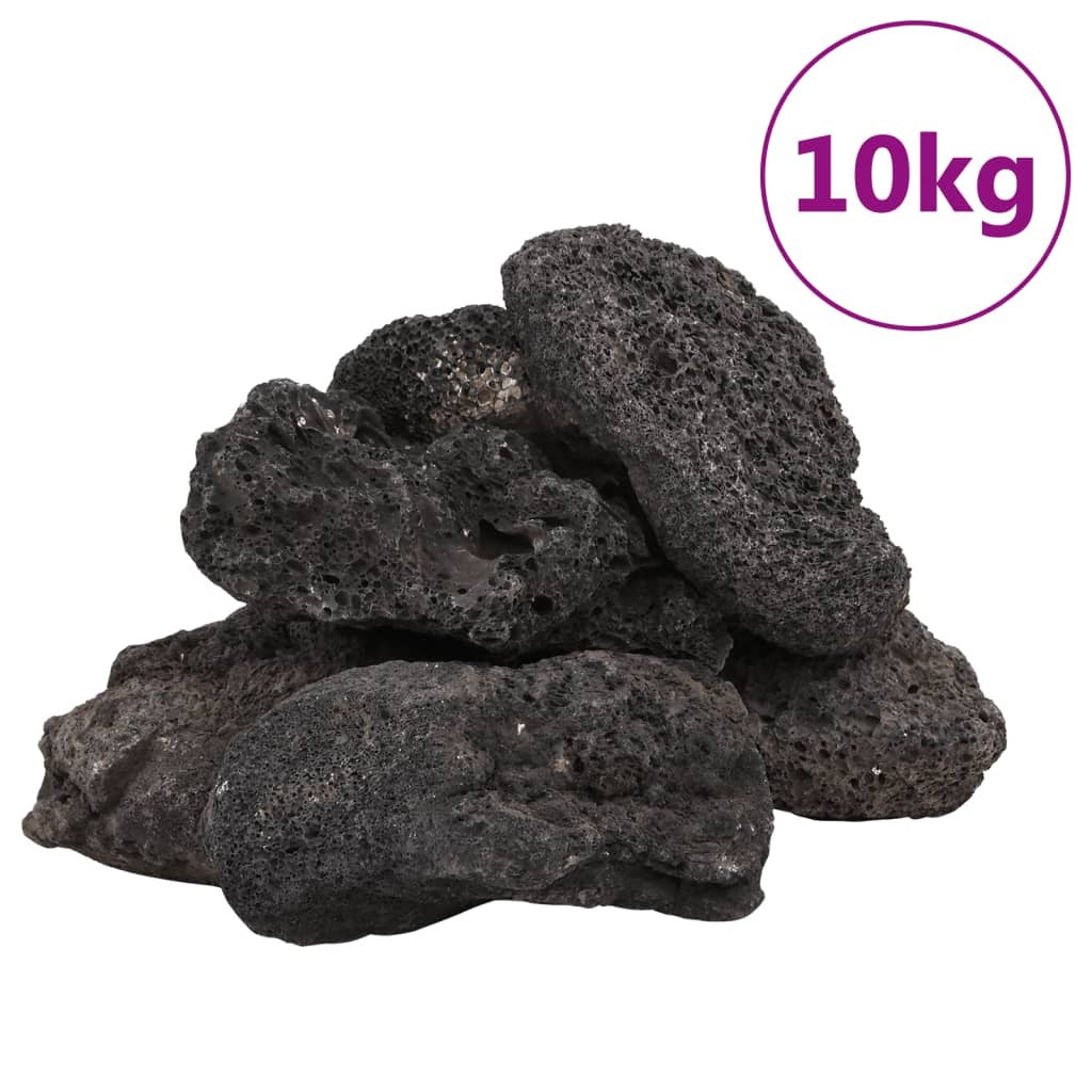 Volcanic Rocks 10 kg Black 10-30 cm