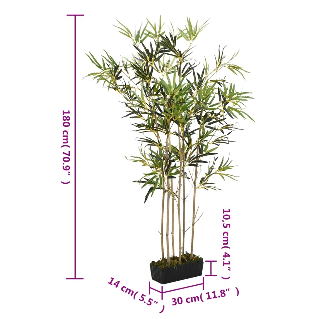 Artificial Bamboo Tree 1288 Leaves 180 cm Green