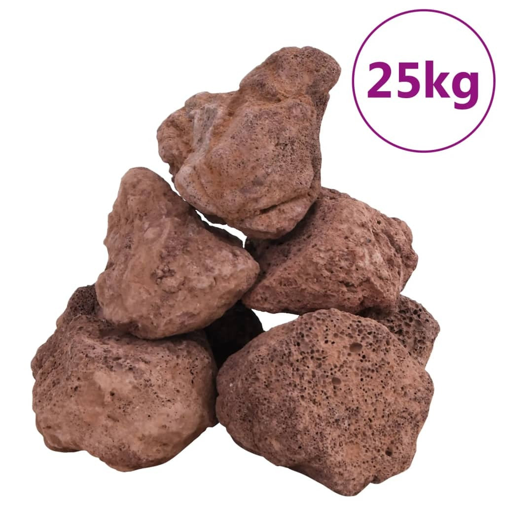 Volcanic Rocks 25 kg Red 10-30 cm