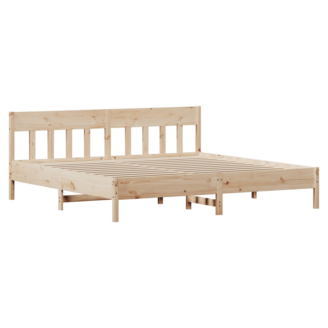 Bed Frame with Headboard 180x200 cm Super King Solid Wood Pine