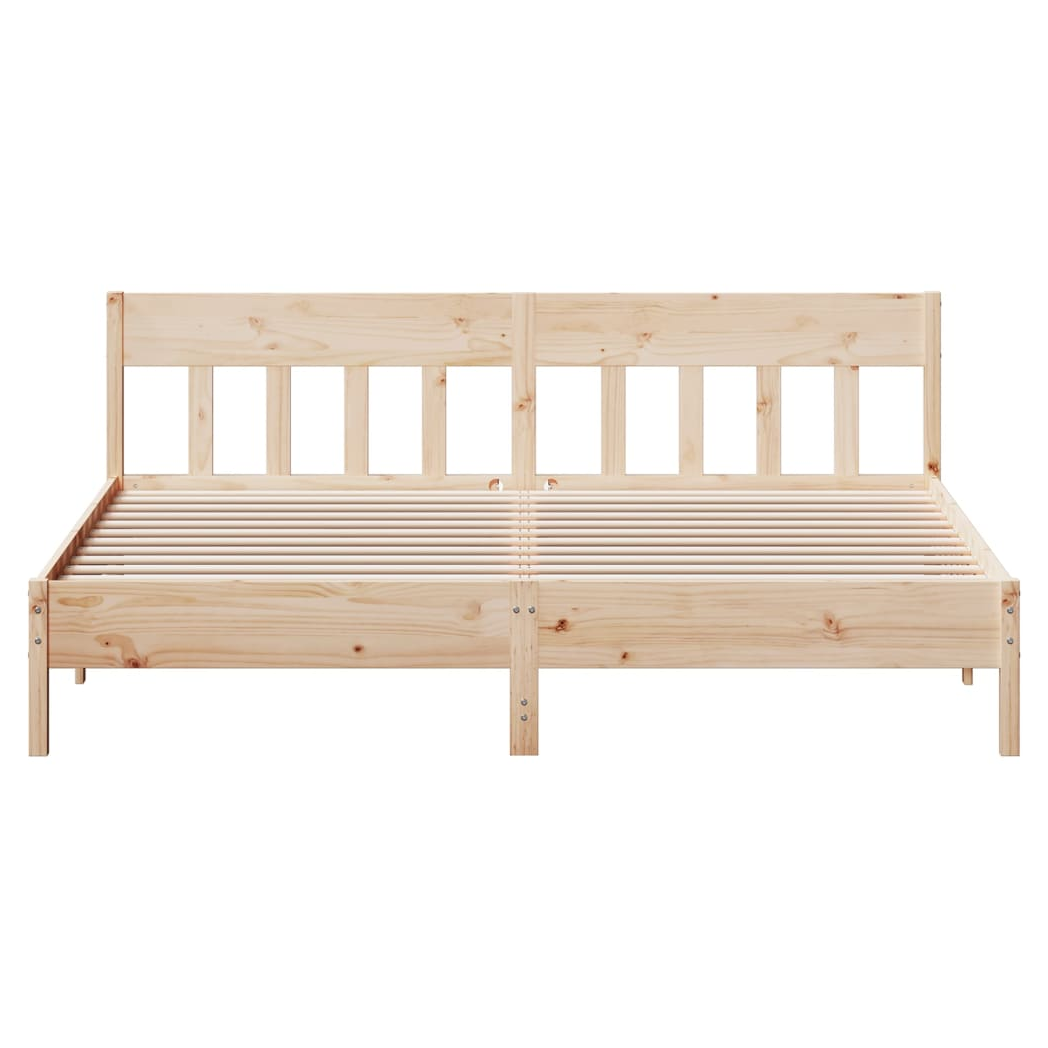 Bed Frame with Headboard 180x200 cm Super King Solid Wood Pine