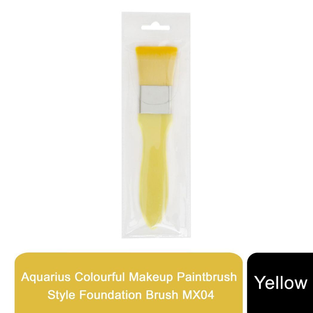 Aquarius Colourful Makeup Paintbrush Style Foundation Brush MX04, Yellow