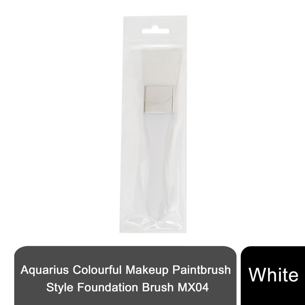 Aquarius Colourful Makeup Paintbrush Style Foundation Brush MX04, White