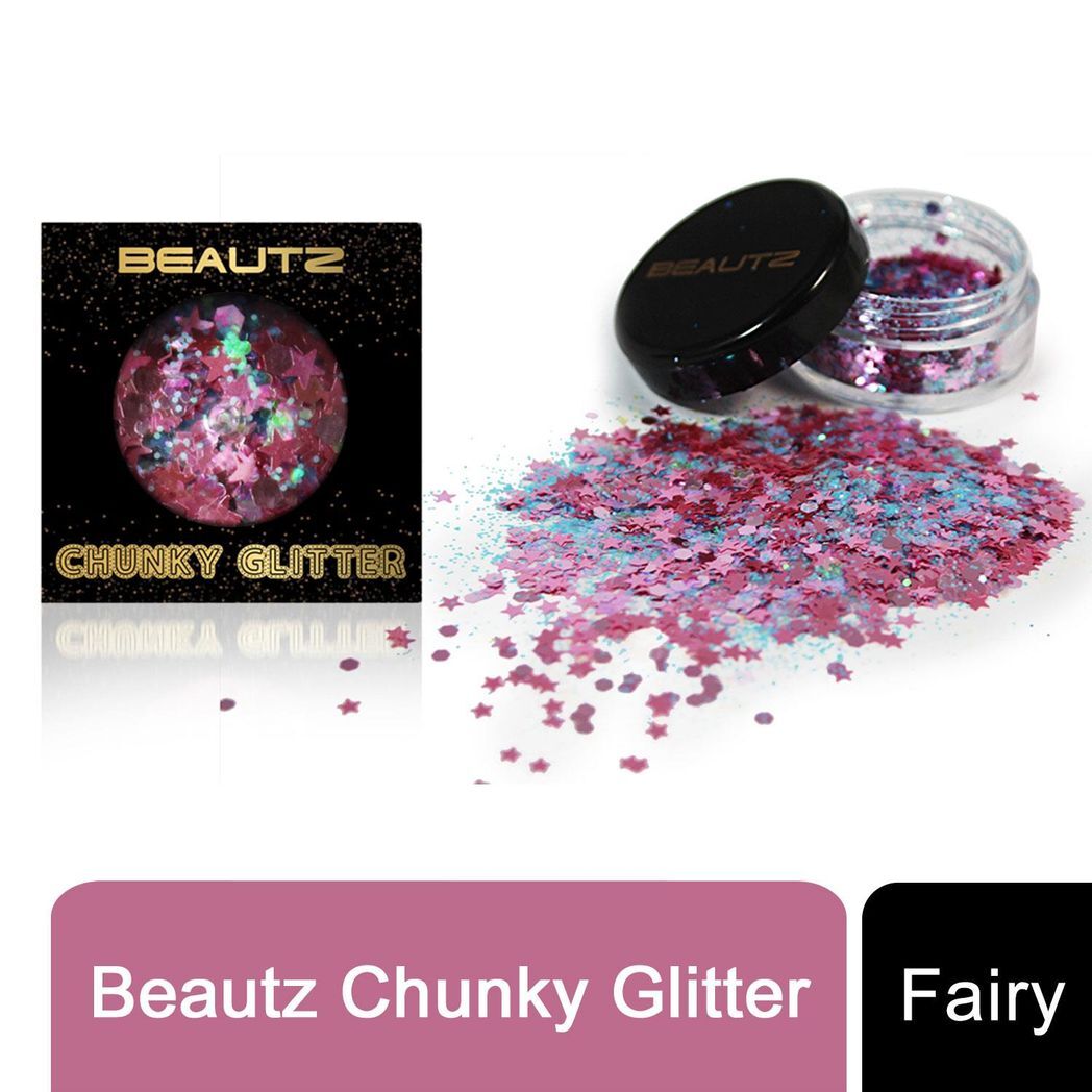 Beautz Chunky Glitter Available in 5 Varieties 10ml pot Fairy