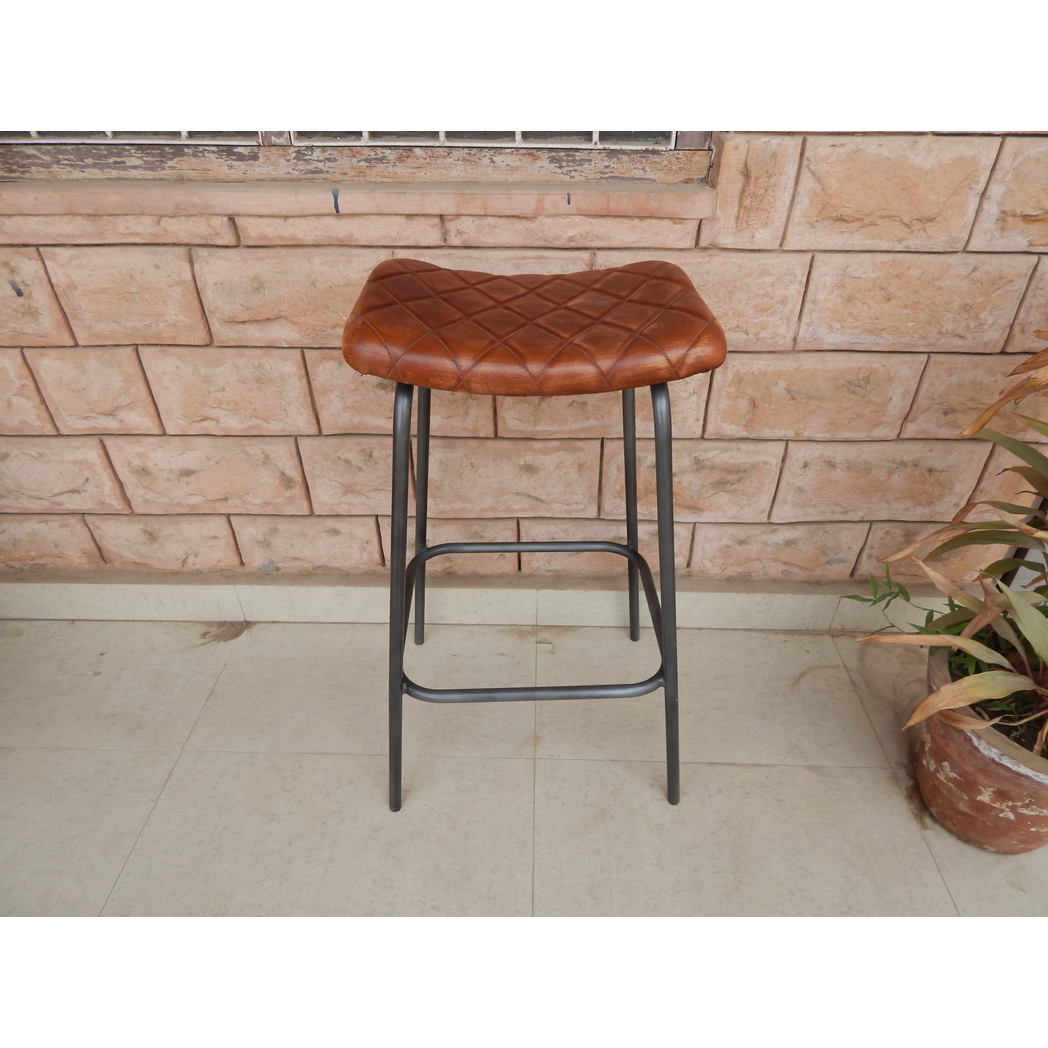 78cm leather stool