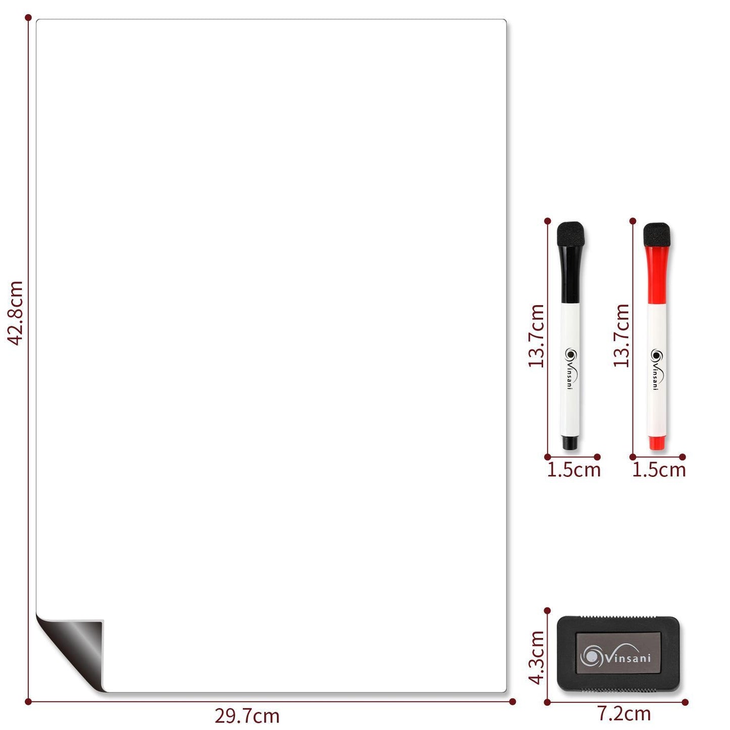 A3 Magnetic Memo Notes Whiteboard for Home Office Task