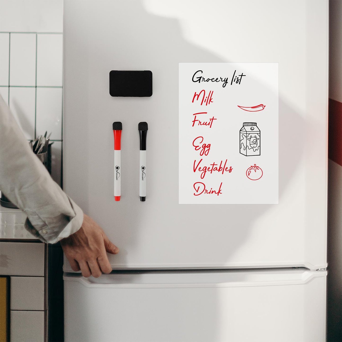 A4 Magnetic Memo Notes Whiteboard for Home Office Task