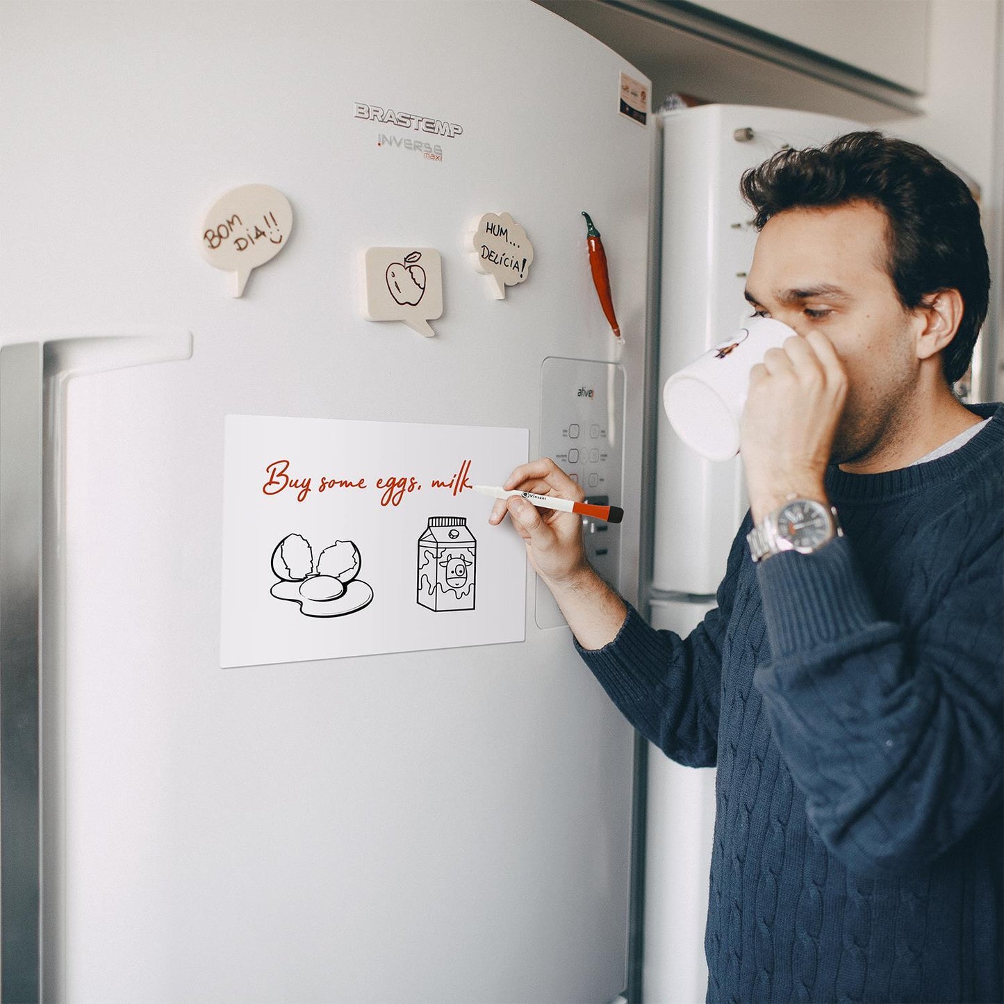 A4 Magnetic Memo Notes Whiteboard for Home Office Task