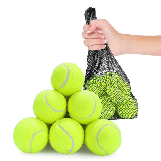 Aspect Practice Tennis Balls, Pressureless Training Exercise Tennis Balls with bag, Soft Rubber Tennis Balls for Beginners, Pack of 12