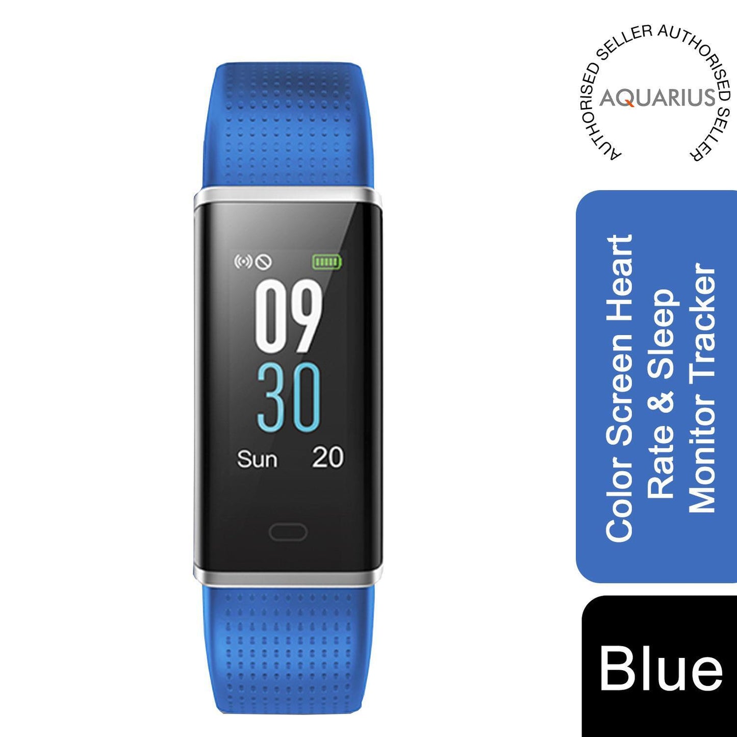 Aquarius AQ200 Color Screen Heart Rate & Sleep Monitor Tracker, Blue