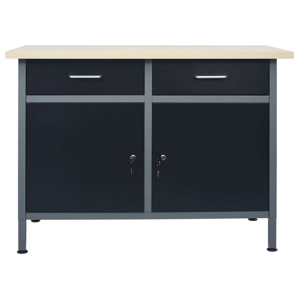 Workbench Black 120x60x85 cm Steel