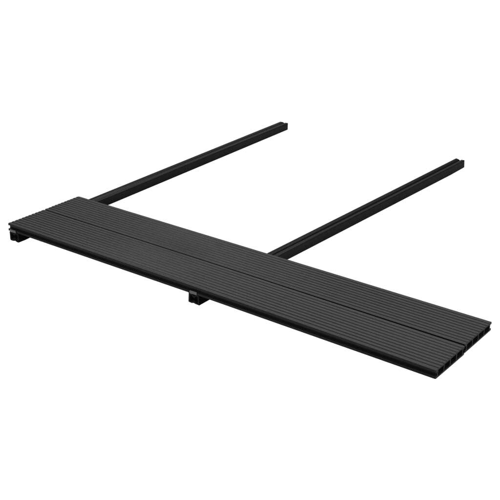 WPC Decking Boards with Accessories 10 m 2.2 m Anthracite