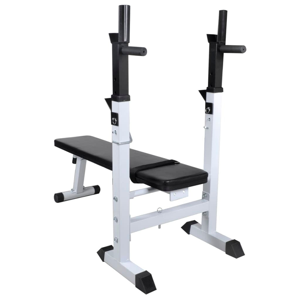 Workout Bench with Weight Rack, Barbell and Dumbbell Set 60.5kg