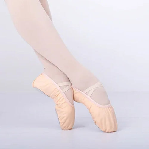 Women Ballet Shoes Canvas Girls Dance Slippers Split Sole Gymnastics