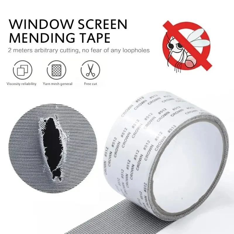 Window Screen Repair Tape Self Adhesive Mesh Tape Net Door Fix Patch