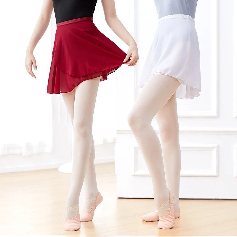 Women Ballet Skirts Lace-up Chiffon Skirts Dance Skirts Adults Girls