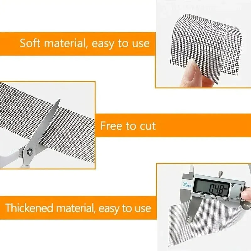 Window Screen Repair Tape Self Adhesive Mesh Tape Net Door Fix Patch