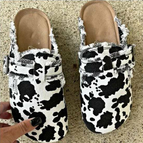 Women's Vintage Clogs Leopard/Cows/Army/Striped/Black/Beige