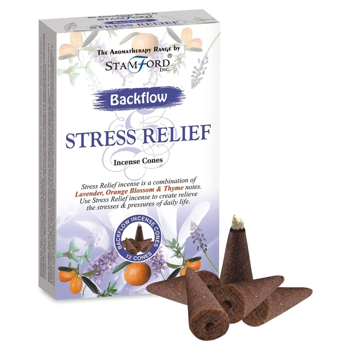 Aromatherapy Backflow Cones - Stress Release - Per case: 1 Piece