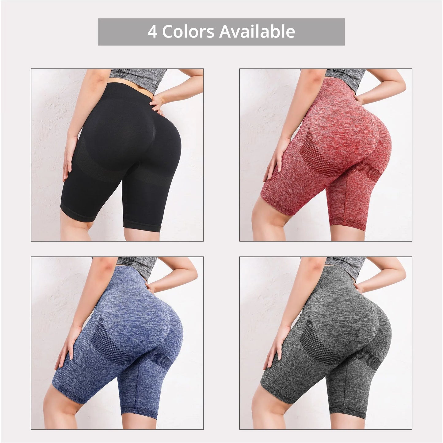 Women Butt Lifting Yoga Shorts Elastic Workout High Waist Tummy