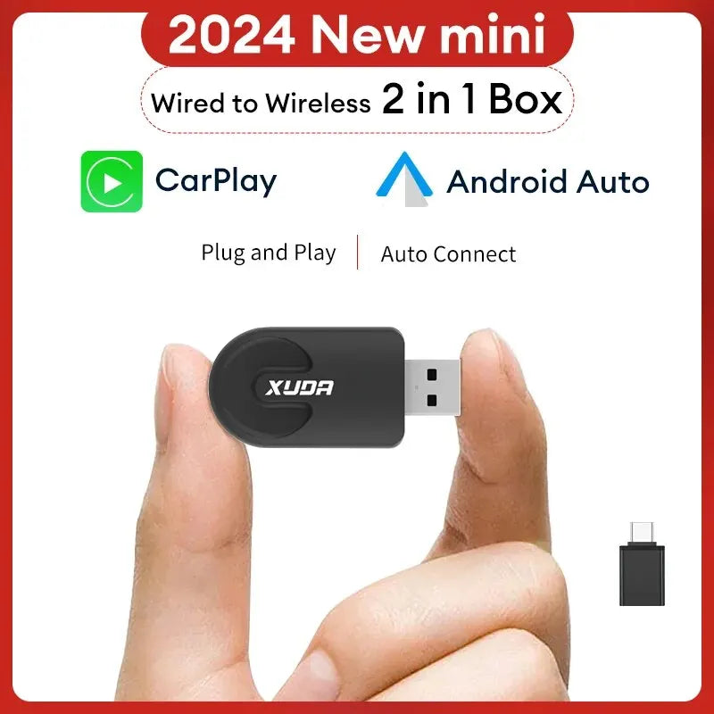 XUDA NEW Wireless CarPlay Android Auto Wireless Adapter Smart Mini Box