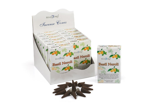 Basil & Neroli Incense Cones - Per case: 1 Piece