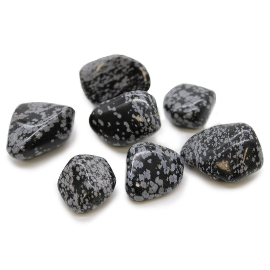 XL Tumble Stones - Obsidian Snowflake - Per case: 18 Piece