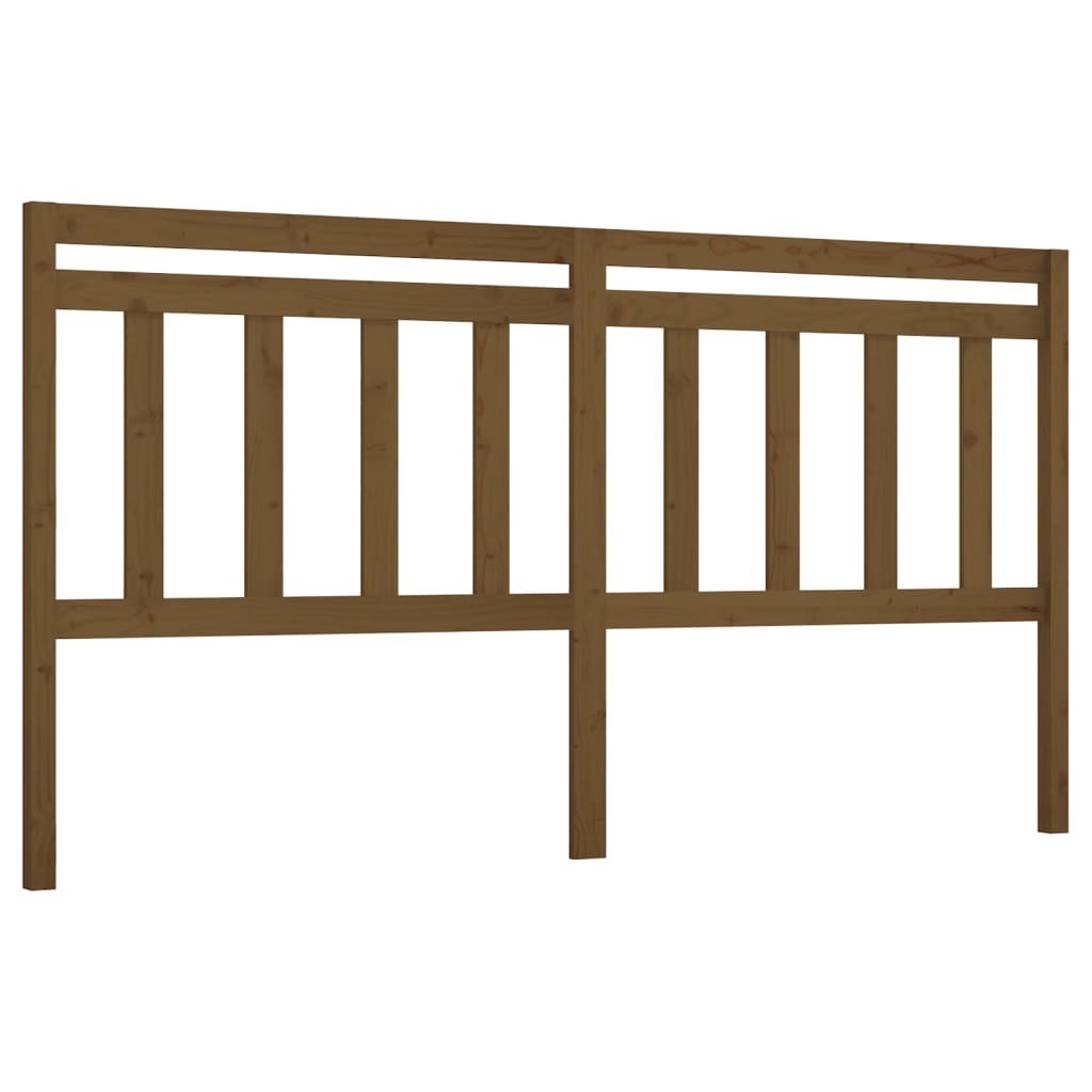 Bed Headboard Honey Brown 206x4x100 cm Solid Wood Pine