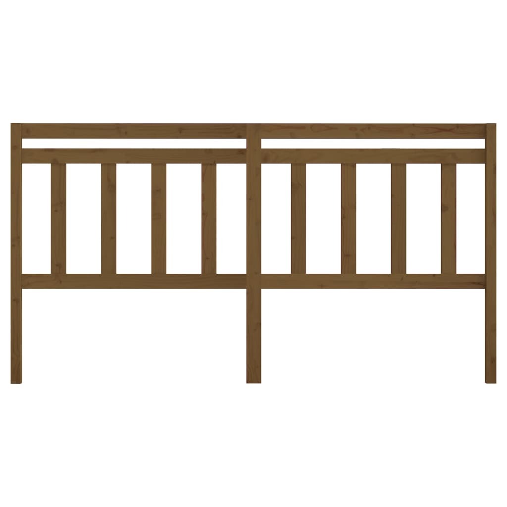 Bed Headboard Honey Brown 206x4x100 cm Solid Wood Pine