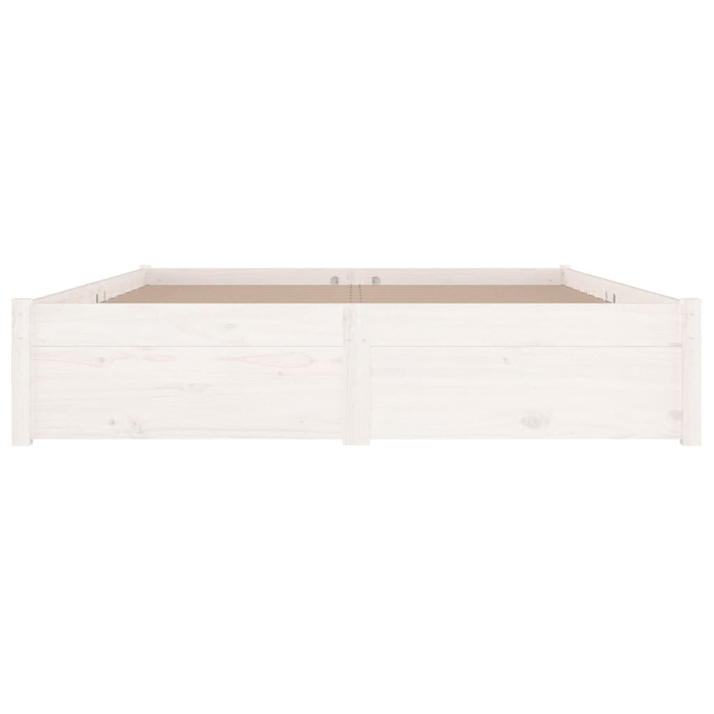 Bed Frame with Drawers White 180x200 cm 6FT Super King