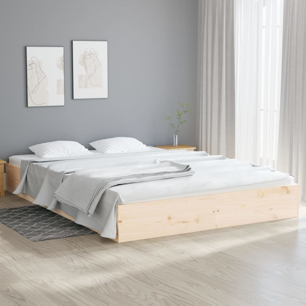 Bed Frame Solid Wood 180x200 cm Super King Size