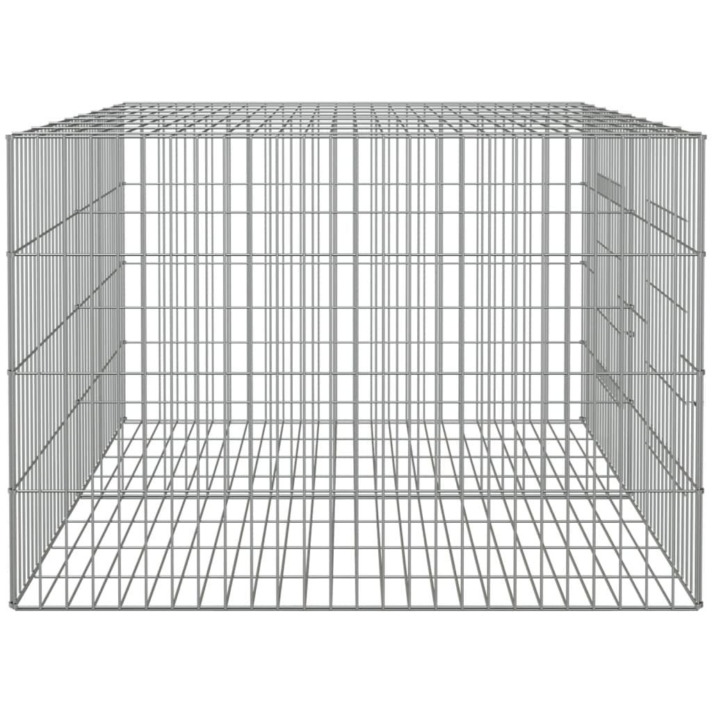 2-Panel Rabbit Cage 110x79x54 cm Galvanised Iron